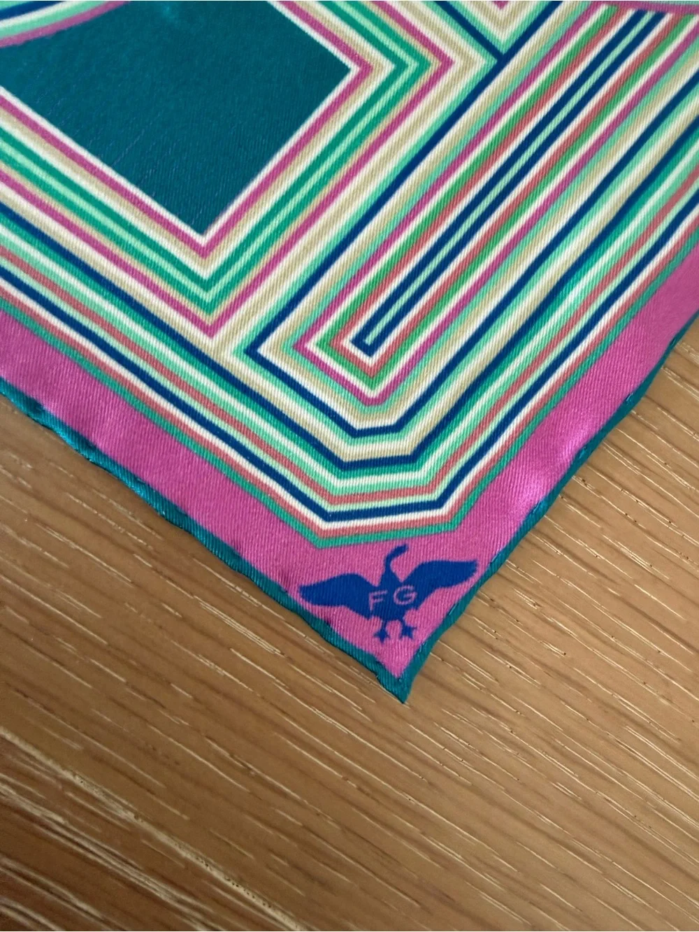 NEW Furious Goose LOVE San Francisco 100% Silk Scarf 16.5” UK